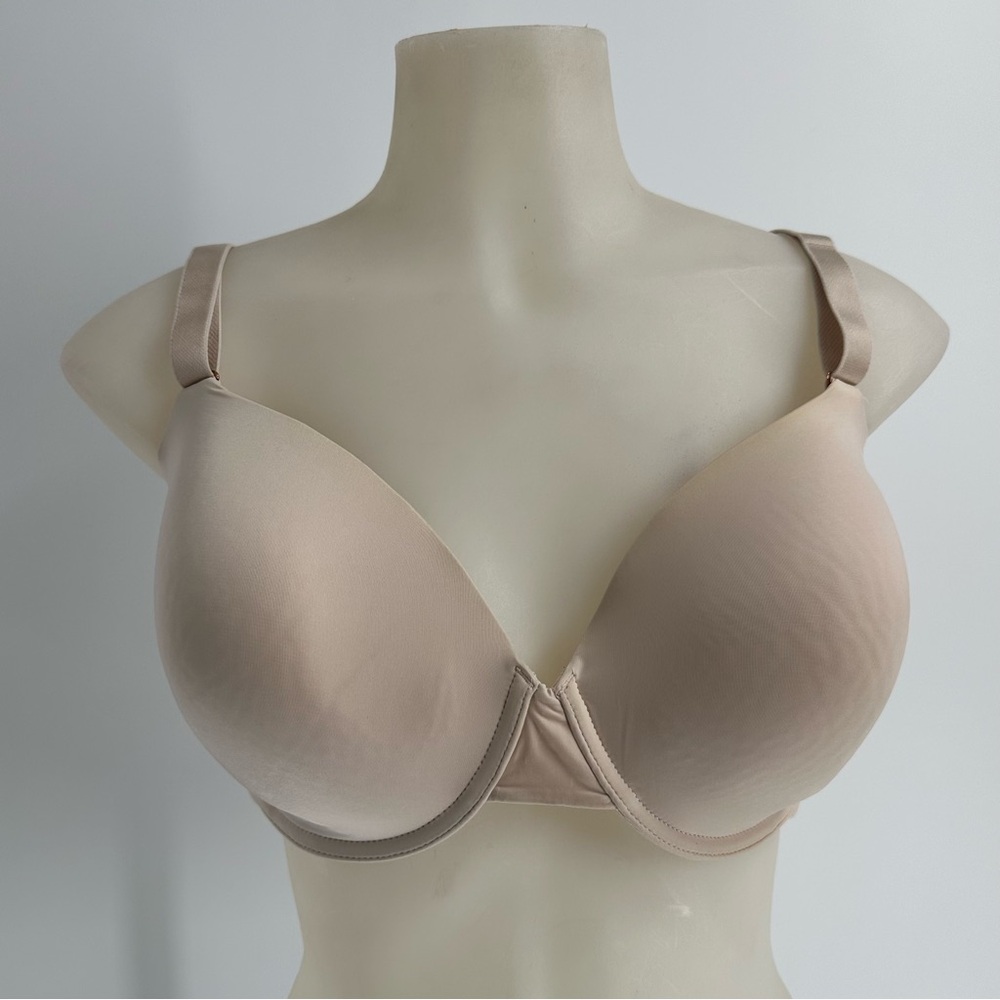 Soma Vanishing Back 360 Full Coverage Bra 38D Underwire Padded Beige soft - Picture 2 of 7